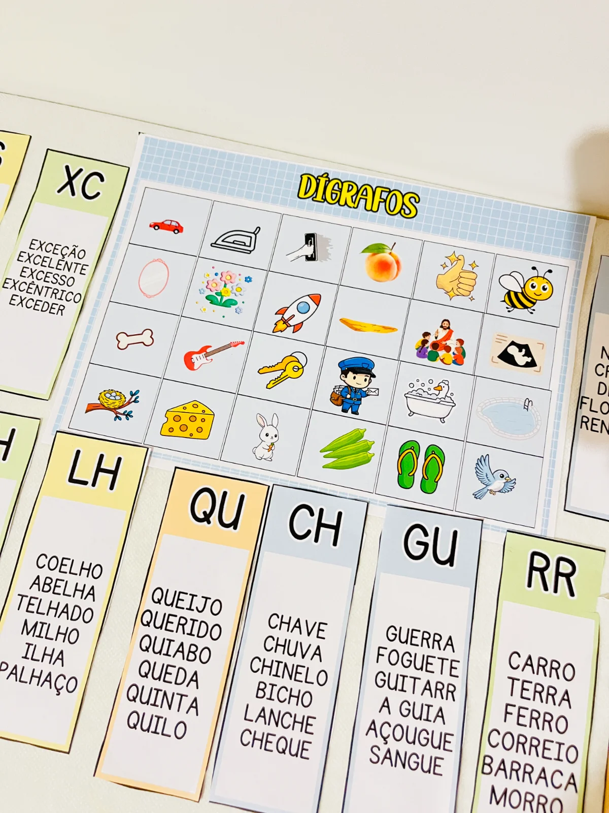 Identificando os Dígrafos (ch, nh, lh, rr, ss...) — amostra 2: Ensinar dígrafos pode ser leve, visual e muito mais…