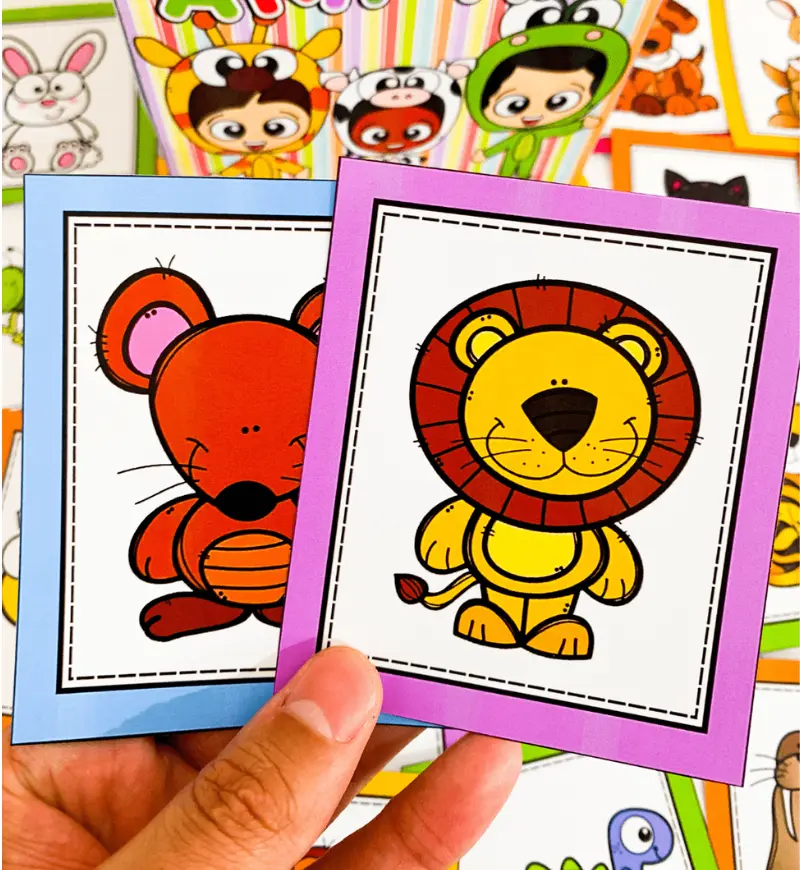 Imitando os animais: caixinha com fichas para Educação Infantil — amostra 4: Para quem é indicado