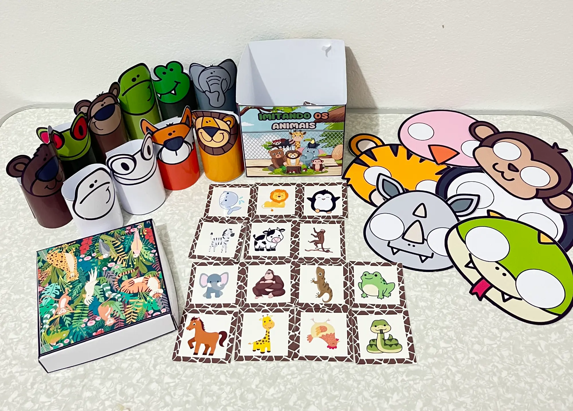 Imitando os Animais: Cards Ilustrados, Máscaras e Atividades Criativas — amostra 2: 📦 O que você encontrará neste material?
