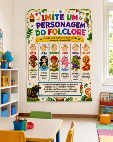 Imite os Personagens - Painel Interativo Dia do Folclore — capa do material