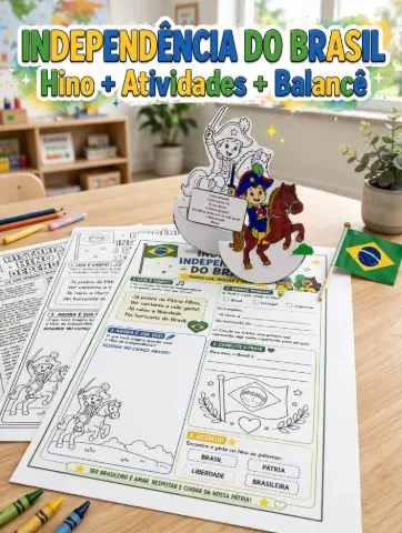 Independência do Brasil - Hino + Atividades + Balancê — capa do material