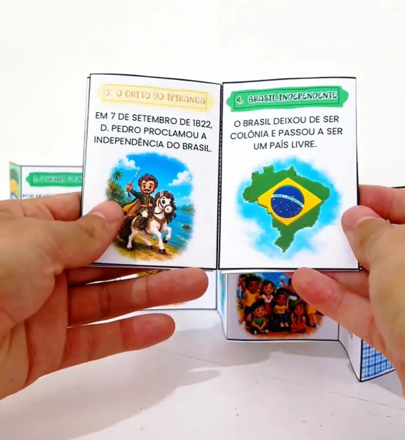 Independência do Brasil: Livrinho Zig-Zag para 7 de Setembro — amostra 3: Como usar em sala de aula