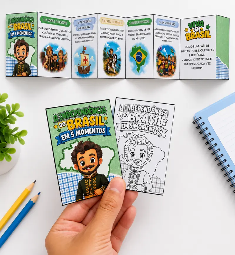 Independência do Brasil: Livrinho Zig-Zag para 7 de Setembro — Português para Educação Infantil: Apresente a Independência…