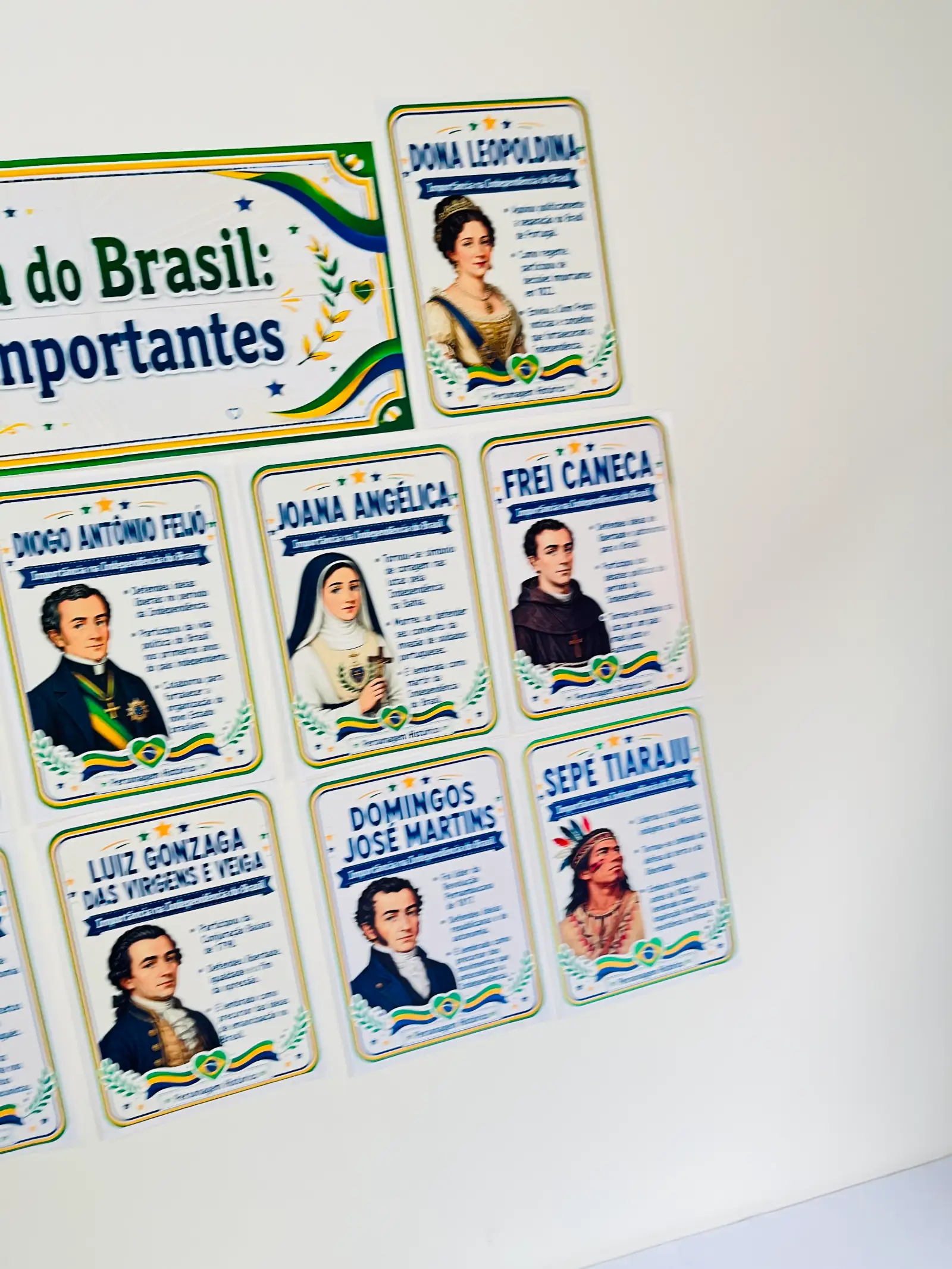Independência do Brasil – Personagens Históricos + Painel para Imprimir — amostra 2: Material com 14 personagens da…