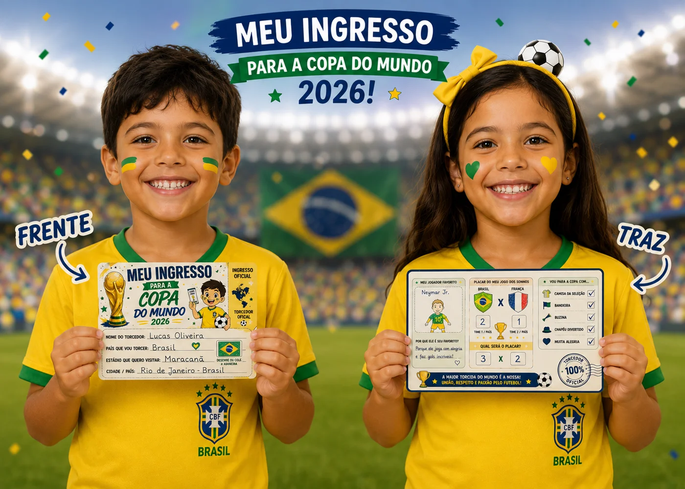Ingresso copa do mundo — Datas comemorativas para Educação Infantil: 🏆✨ *Meu Ingresso para a Copa do Mundo 2026* ✨🏆 Uma…