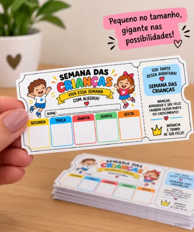 Ingresso da Semana das Crianças | Lembrancinha Interativa — amostra 2: Transforme a Semana das Crianças em uma experiência…