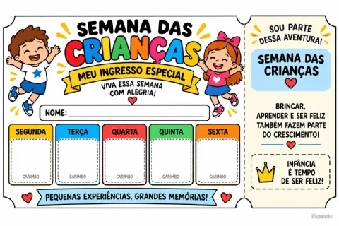 Ingresso da Semana das Crianças | Lembrancinha Interativa — amostra 3: 💡 Uma ideia simples, econômica e diferente para a…
