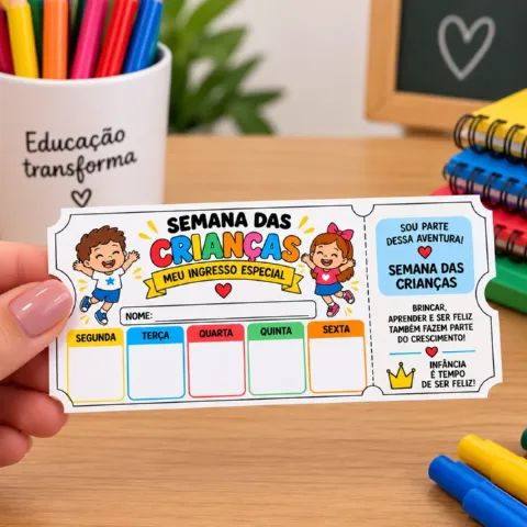 Ingresso da Semana das Crianças | Lembrancinha Interativa — capa do material