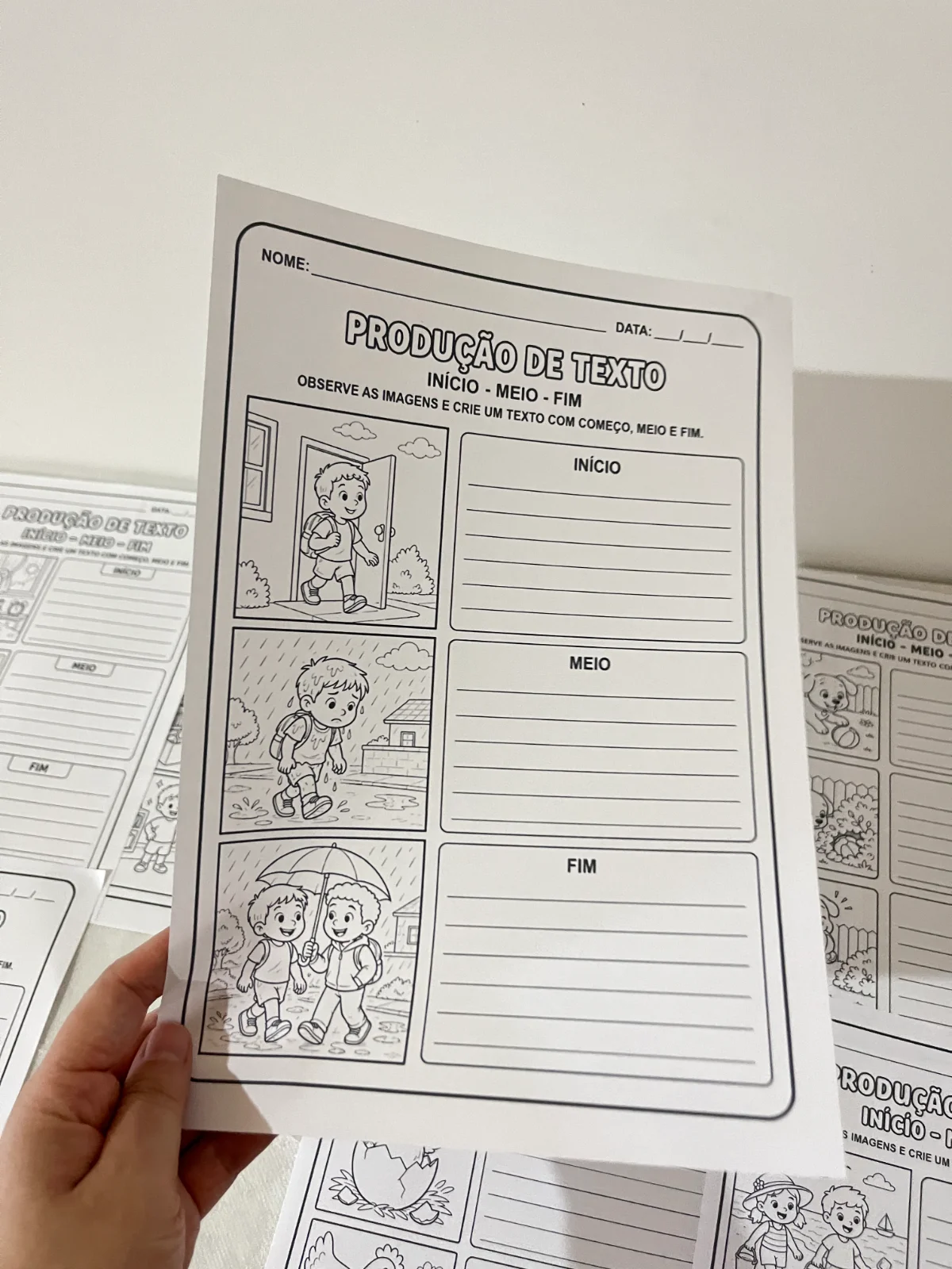 Início - meio e fim: Produção de Textos – Material Pedagógico — amostra 1: Sobre o Início - meio e fim: Produção de Textos
