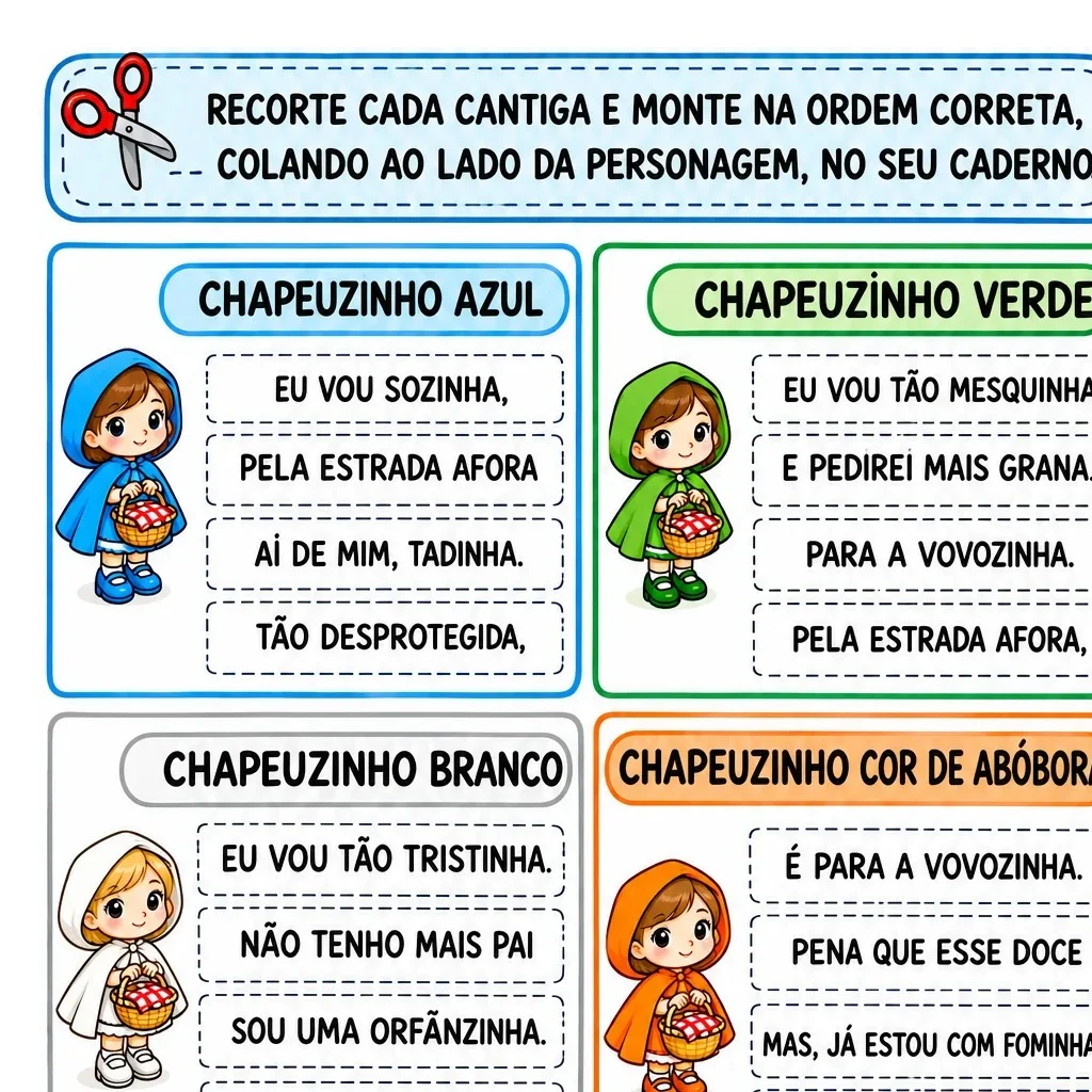 INSPIRAÇÃO NO LIVRO "CHAPEUZINHOS COLORIDOS" - JOSÉ ROBERTO TORERO — amostra 1: As atividades pedagógicas desenvolvidas a…
