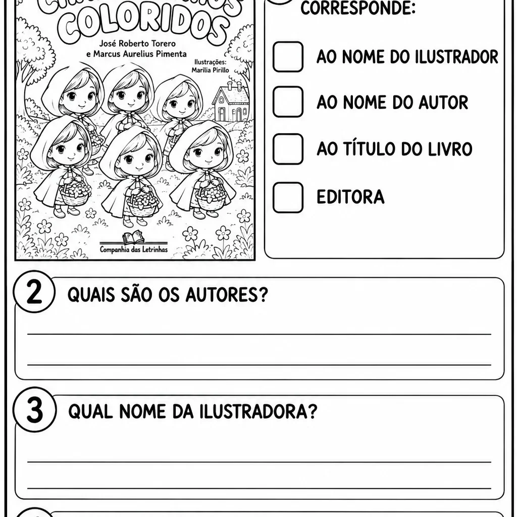 INSPIRAÇÃO NO LIVRO "CHAPEUZINHOS COLORIDOS" - JOSÉ ROBERTO TORERO — amostra 4: Chapeuzinhos Coloridos: atividades de…