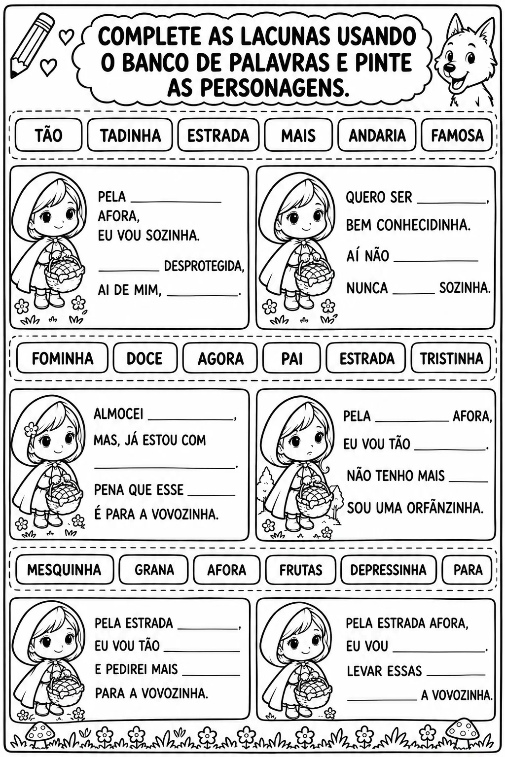 INSPIRAÇÃO NO LIVRO "CHAPEUZINHOS COLORIDOS" - JOSÉ ROBERTO TORERO — amostra 7: Chapeuzinhos Coloridos: atividades de…