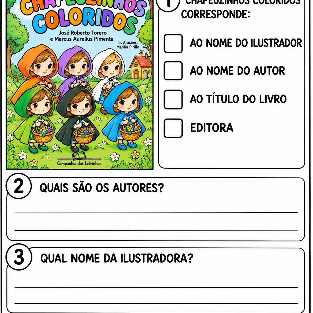 INSPIRAÇÃO NO LIVRO "CHAPEUZINHOS COLORIDOS" - JOSÉ ROBERTO TORERO — Alfabetização para Todas as séries: Chapeuzinhos…