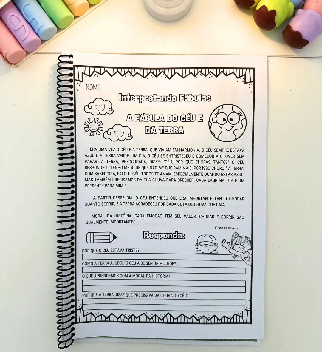 Interpretação de Fábulas: Atividades Ilustradas para Alfabetização — amostra 3: Como usar em sala de aula