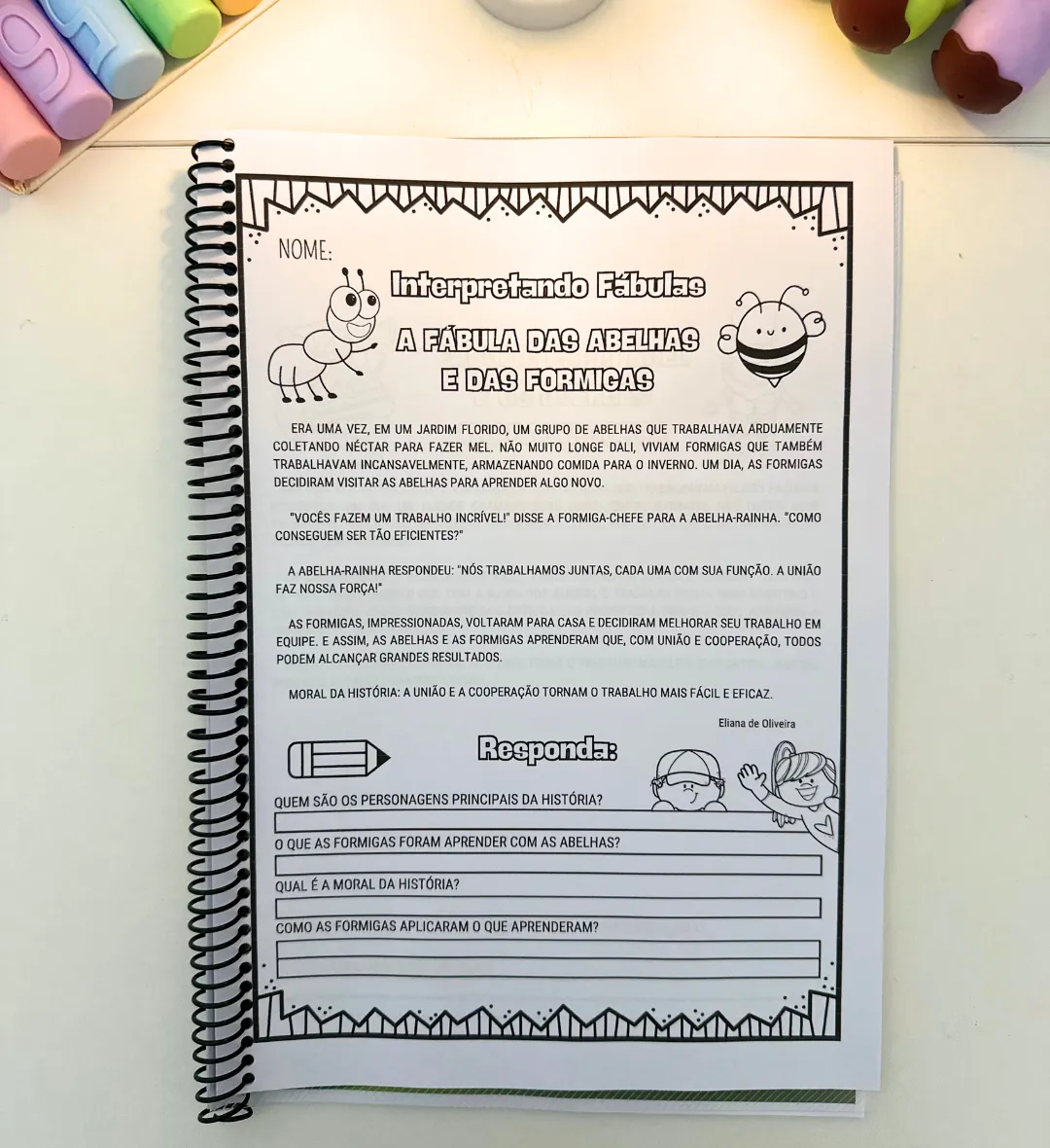 Interpretação de Fábulas: Atividades Ilustradas para Alfabetização — amostra 4: Para quem é indicado
