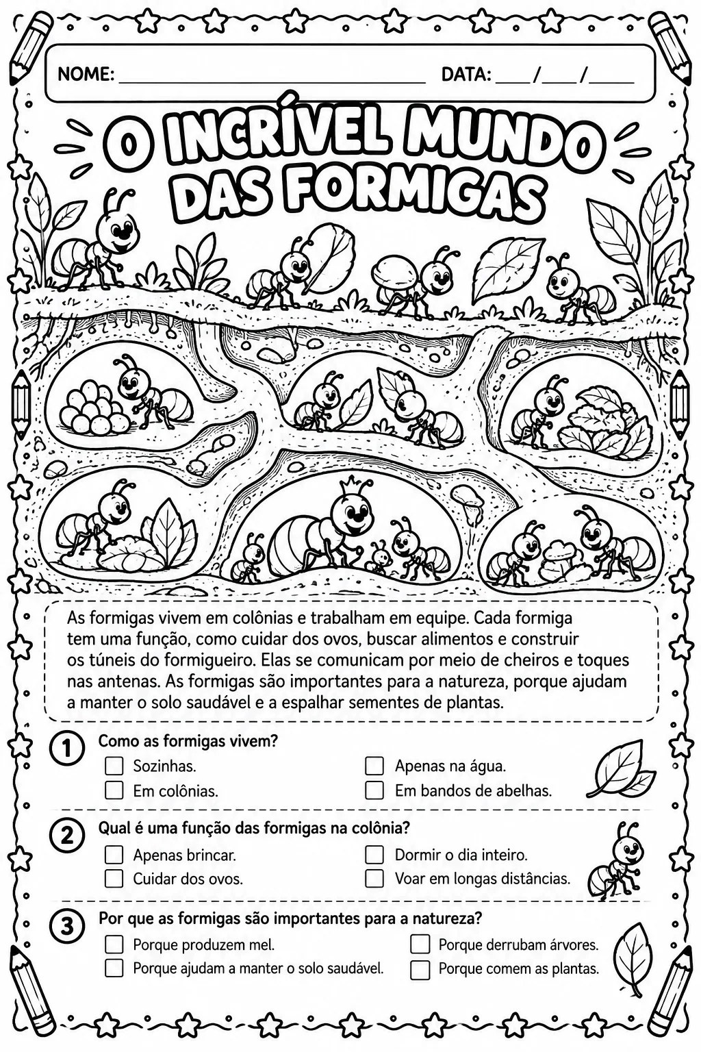 Interpretação de Texto 3º Ano – Atividades com Gabarito — amostra 4: Apostila de interpretação de texto para o 3º ano com…