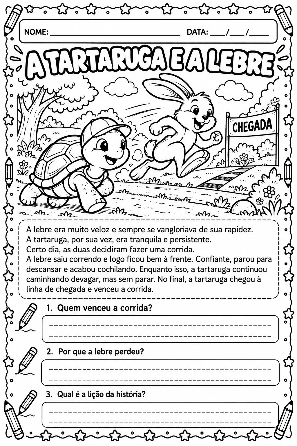 Interpretação de Texto 3º Ano – Atividades com Gabarito — amostra 5: Apostila de interpretação de texto para o 3º ano com…