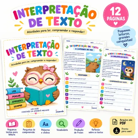 INTERPRETAÇÃO DE TEXTO – ATIVIDADES PARA LER E INTERPRETAR — capa do material