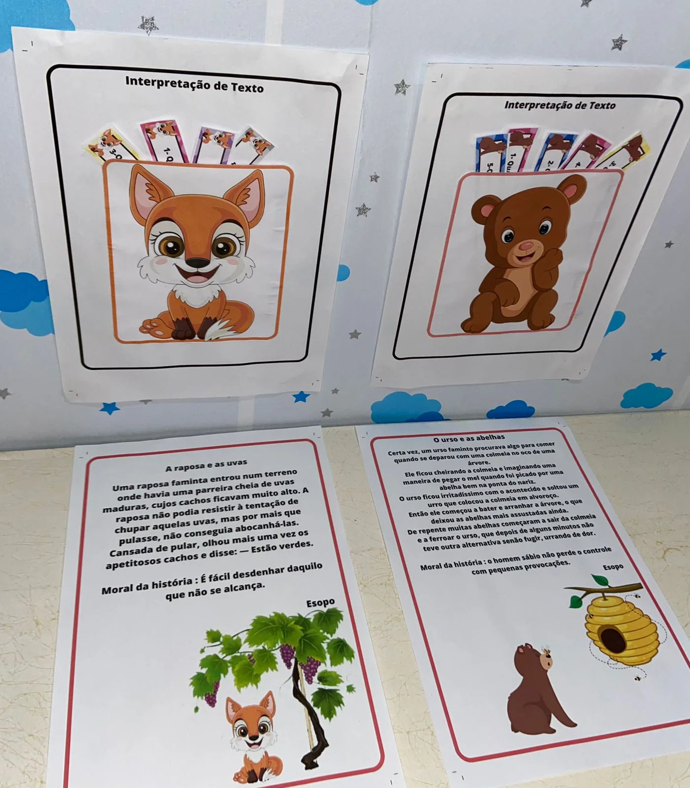 Interpretação de Texto com Fábulas de Esopo para Imprimir — capa do material