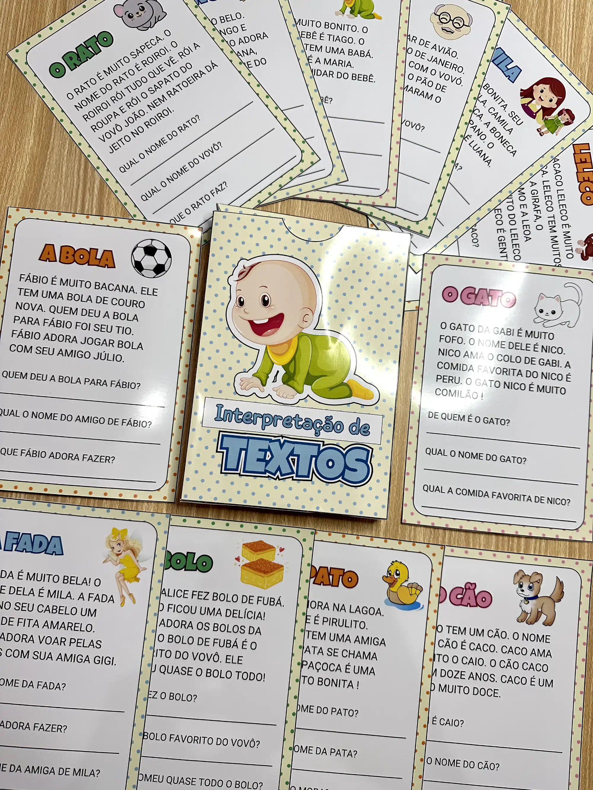 Interpretação de textos - 12 textos curtos leitura e interpretação — amostra 3: alfabetização, que já realizam leituras de…