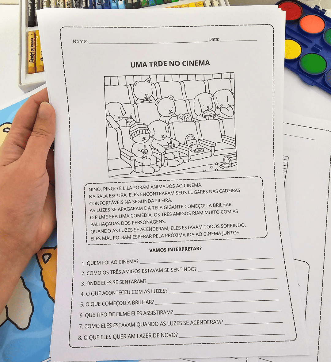 Interpretação de textos com tema Bobbie Goods para alfabetização — amostra 2: O que vem no material