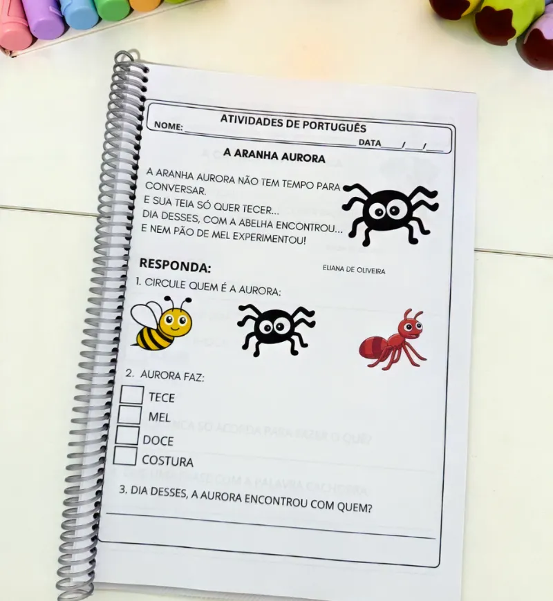 Interpretação de Textos Curtos: 2 Apostilas para Alfabetização — amostra 1: Interpretação de textos curtos na alfabetização