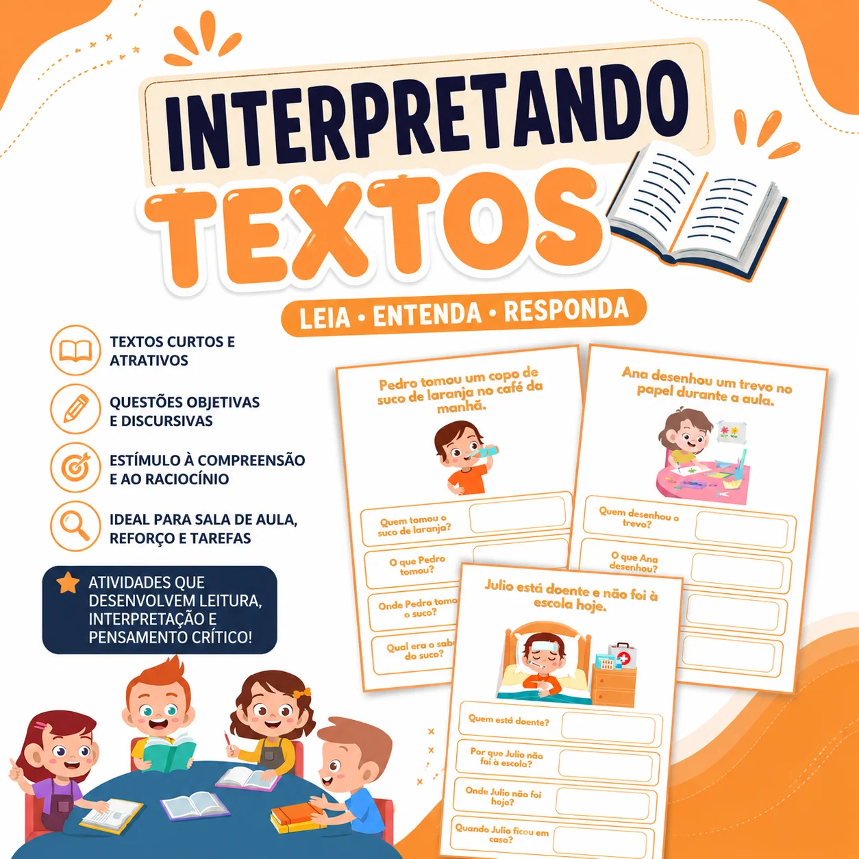 INTERPRETANDO TEXTOS - ORALIDADE - ANOS INICIAIS — capa do material