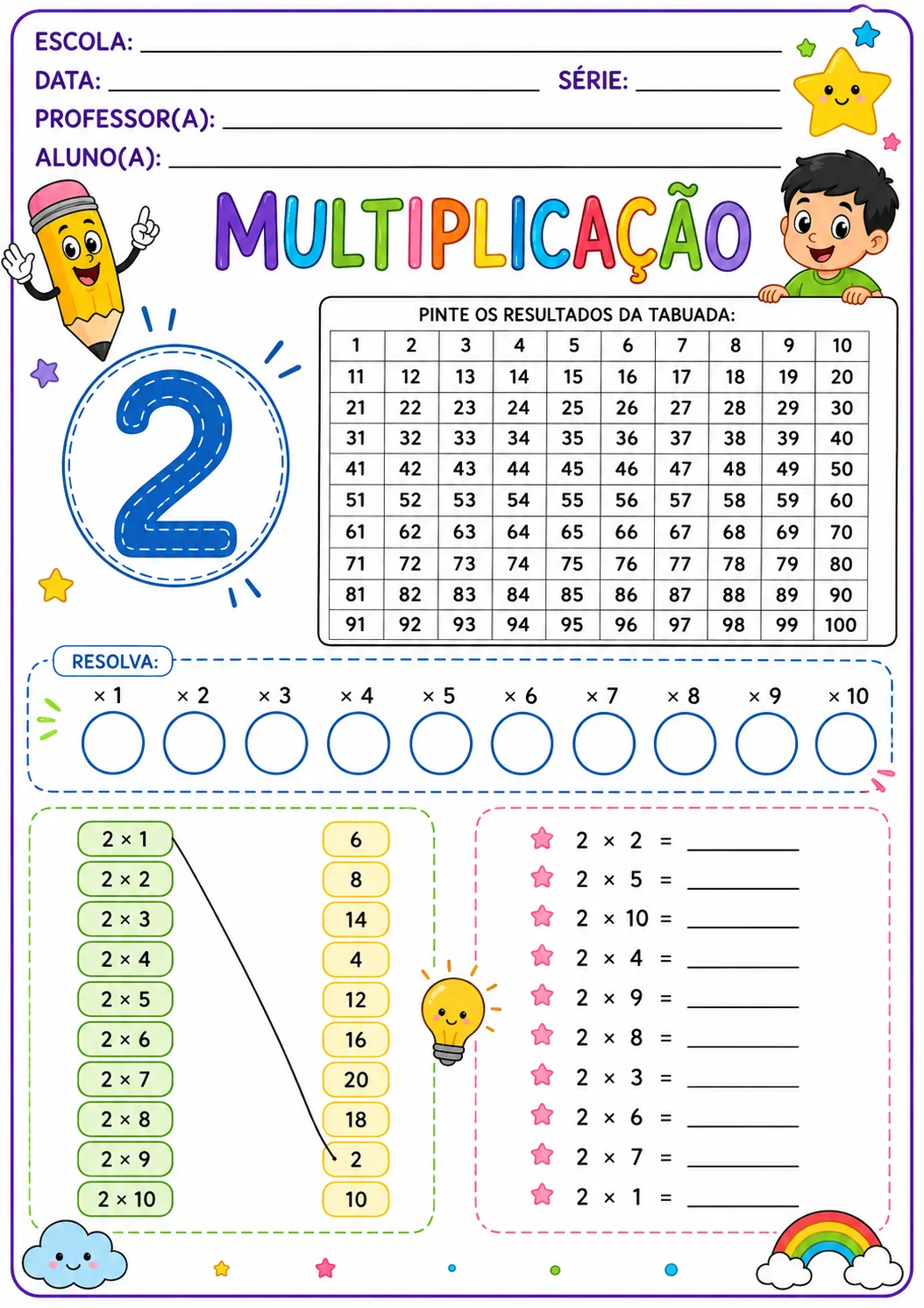 Introdução à Multiplicação – Atividades para o 3º Ano — amostra 1: Atividades pedagógicas criadas com carinho para tornar o…