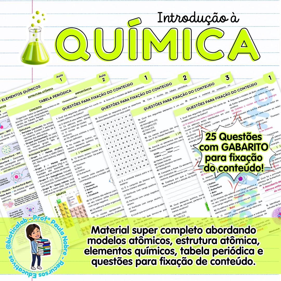 Introdução à Química – Material Pedagógico — capa do material