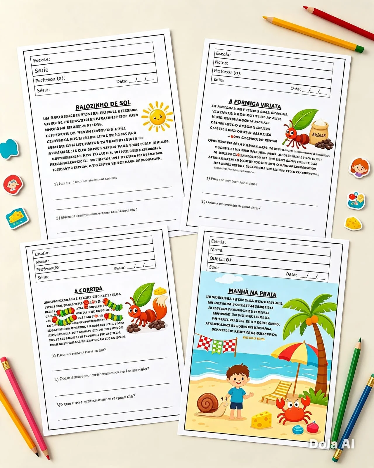 IT DE LEITURA E INTERPRETAÇÃO DE TEXTOS 1º ao 3º Ano | Reforço Escolar — amostra 2: ✍️ Para 1º ao 3º Ano | Reforço Escolar