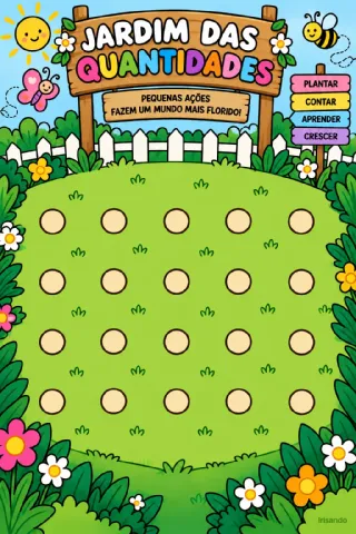 Jardim das Quantidades da primavera – Painel Matemático — amostra 3: Transforme a aprendizagem dos números em uma…
