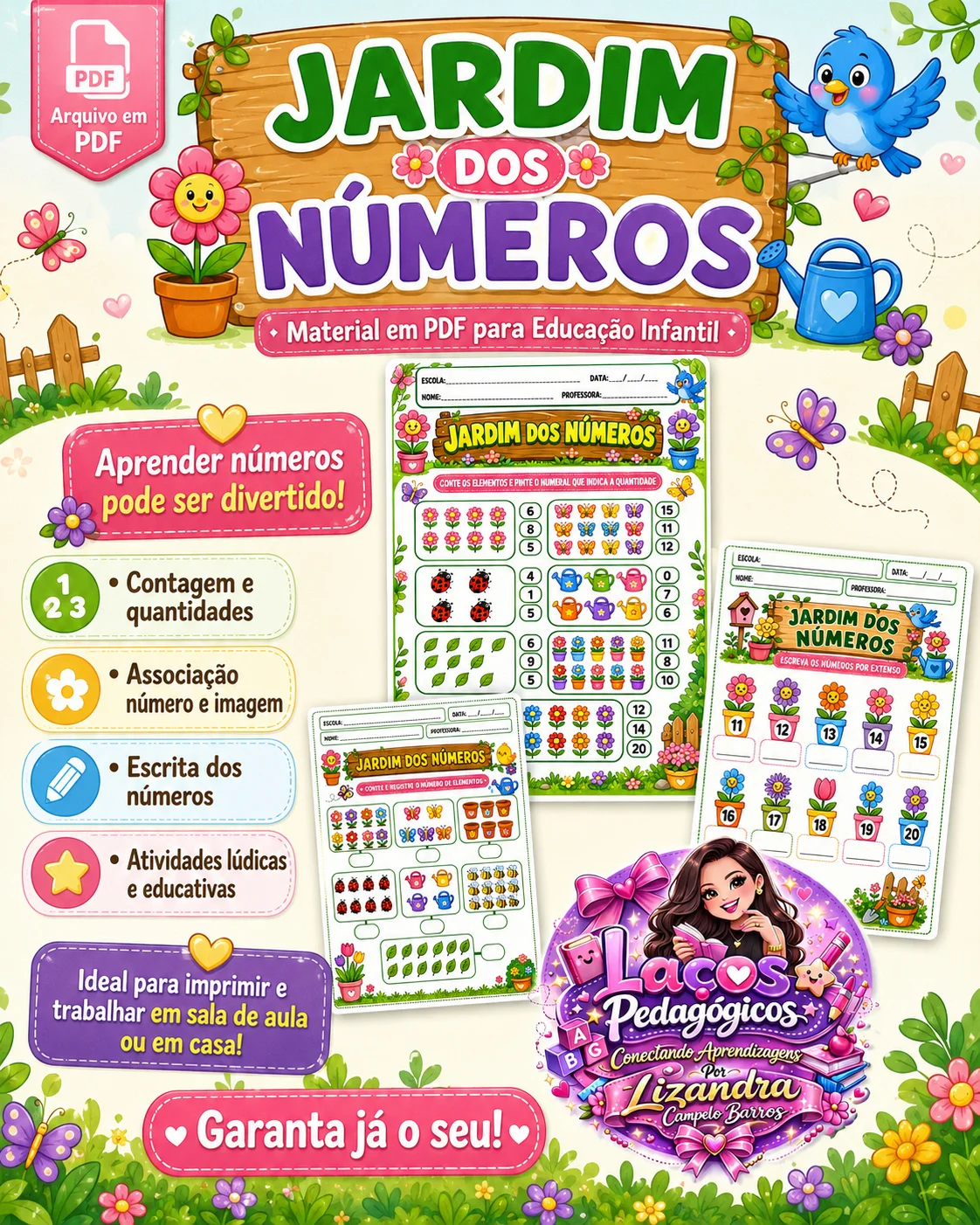 Jardim Dos Números: Matemática Anos Iniciais — Alfabetização para Educação Infantil: JARDIM DOS NÚMEROS Um material lúdico,…