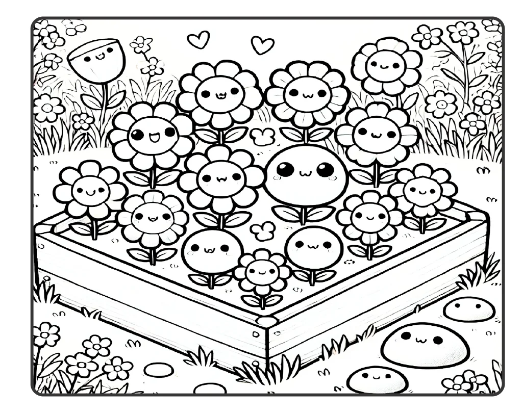 🌸🌼 JARDIM PARA COLORIR — UM MUNDO DE FLORES, NATUREZA — amostra 4: O material Jardim traz lindas ilustrações com meninas,…