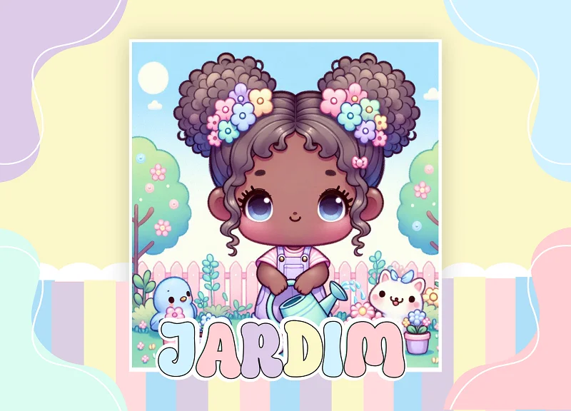 🌸🌼 JARDIM PARA COLORIR — UM MUNDO DE FLORES, NATUREZA — capa do material