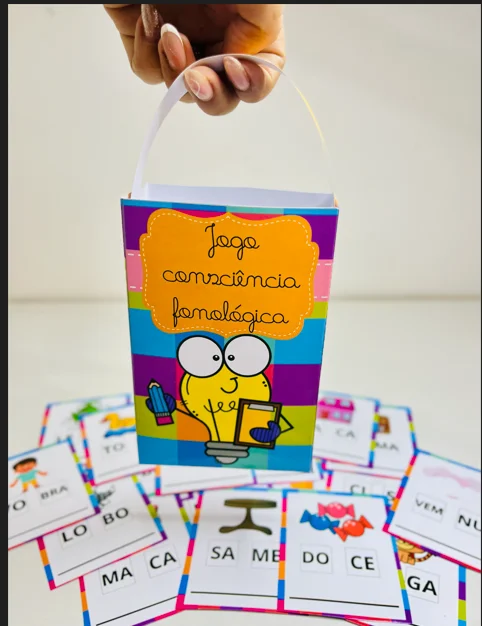🔤✨ JOGO ALFABETIZAÇÃO – CONSCIÊNCIA FONOLÓGICA ✨🔤 — amostra 3: Com o Sílaba Desembaralhada , a criança observa as…