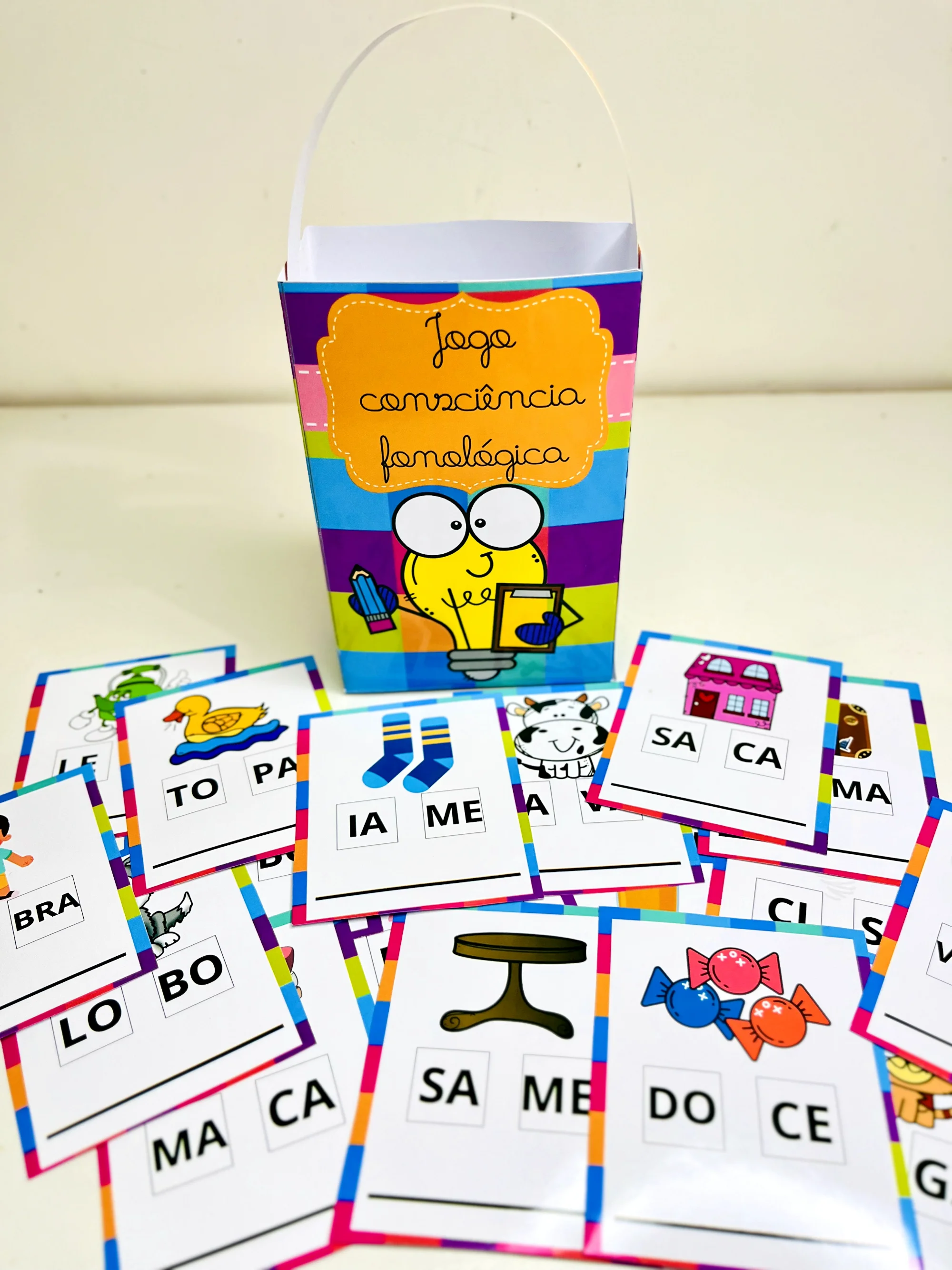 🔤✨ JOGO ALFABETIZAÇÃO – CONSCIÊNCIA FONOLÓGICA ✨🔤 — amostra 5: Com o Sílaba Desembaralhada , a criança observa as…