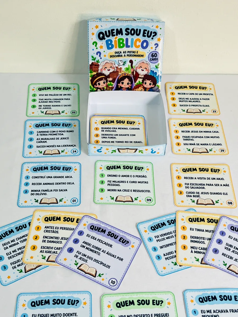Jogo bíblico com 30 desafios de pistas e gabarito. — amostra 2: Transforme o aprendizado bíblico em uma brincadeira cheia…