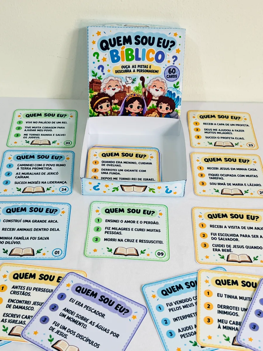 Jogo bíblico com 30 desafios de pistas e gabarito. — amostra 3: Transforme o aprendizado bíblico em uma brincadeira cheia…