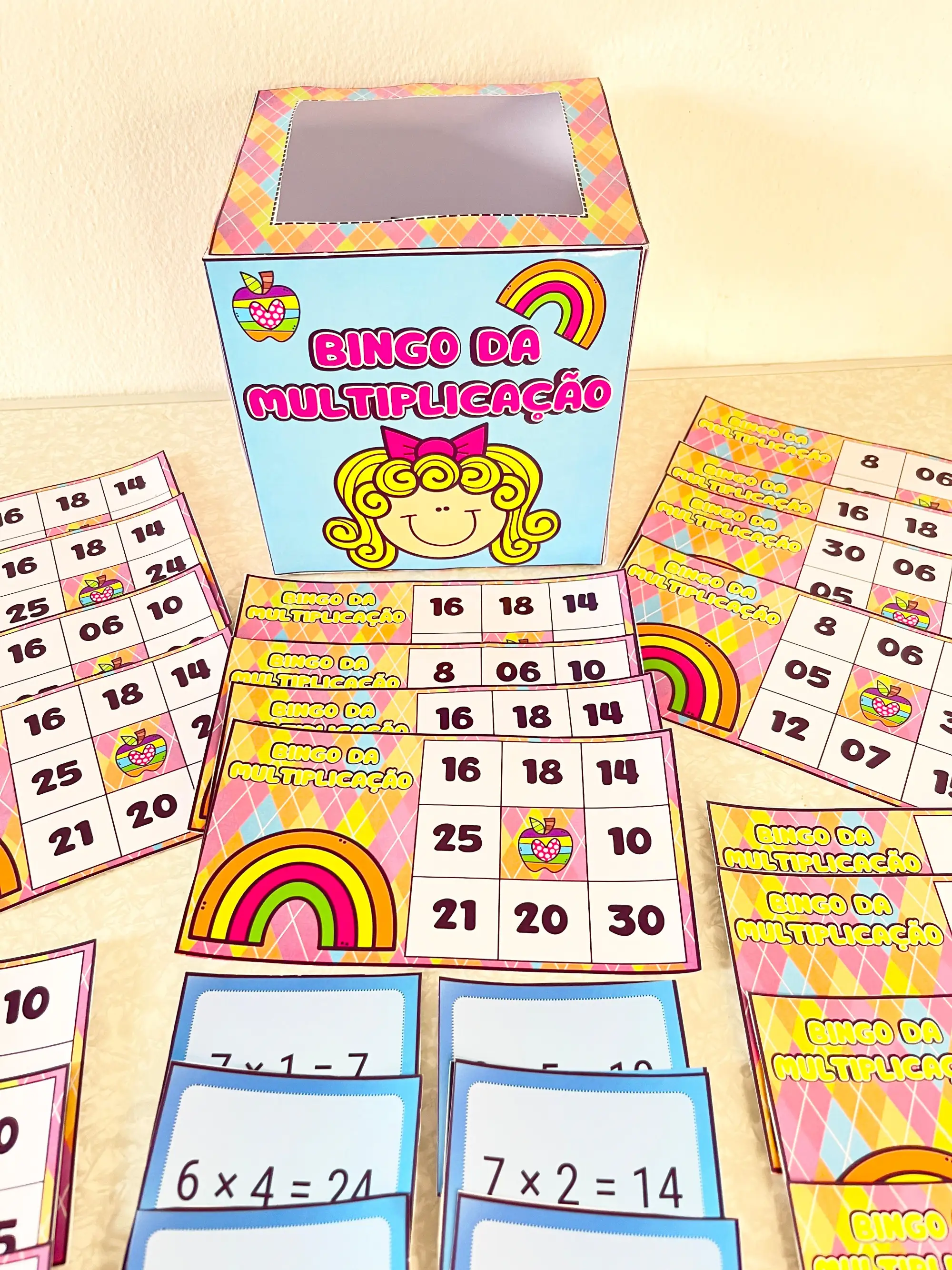 JOGO BINGO DA MULTIPLICAÇÃO – TABUADA- ANOS INICIAIS — amostra 6: Com o Bingo da Multiplicação , seus alunos vão praticar…