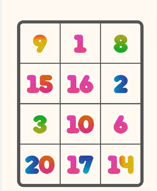 JOGO BINGO DE NÚMEROS - ALFABETIZAÇÃO MATEMÁTICA INICIAL — amostra 2: Uma atividade lúdica para trabalhar reconhecimento…