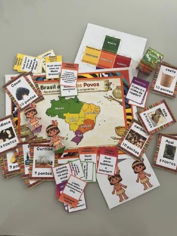 Jogo Brasil de Muitos Povos - Cultura Indígena Anos Iniciais — amostra 1: 📚Brasil de Muitos Povos📚 Um jogo pedagógico…