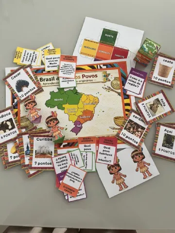 Jogo Brasil de Muitos Povos - Cultura Indígena Anos Iniciais — amostra 3: 📚Brasil de Muitos Povos📚 Um jogo pedagógico…