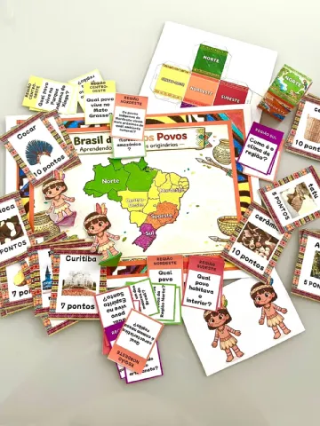 Jogo Brasil de Muitos Povos - Cultura Indígena Anos Iniciais — amostra 5: 📚Brasil de Muitos Povos📚 Um jogo pedagógico…