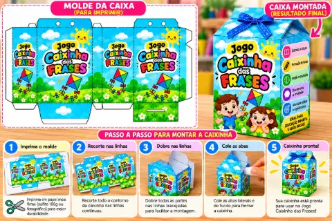 Jogo Caixinha das Frases PDF - Alfabetização — amostra 1: Apresentamos o Jogo Caixinha das Frases, um recurso pedagógico…