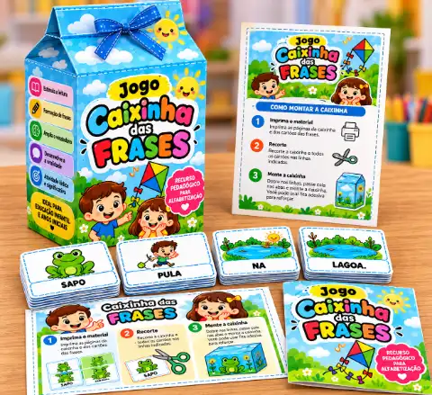 Jogo Caixinha das Frases PDF - Alfabetização — amostra 4: Apresentamos o Jogo Caixinha das Frases, um recurso pedagógico…