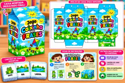 Jogo Caixinha das Frases PDF - Alfabetização — amostra 5: Apresentamos o Jogo Caixinha das Frases, um recurso pedagógico…
