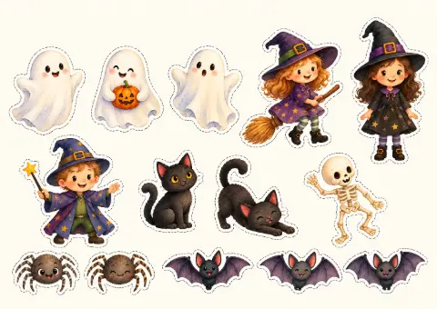 Jogo Casa Assombrada Inglês Halloween Ilustrado (cópia) — amostra 4: Jogo de Halloween em inglês com 26 páginas, 2…