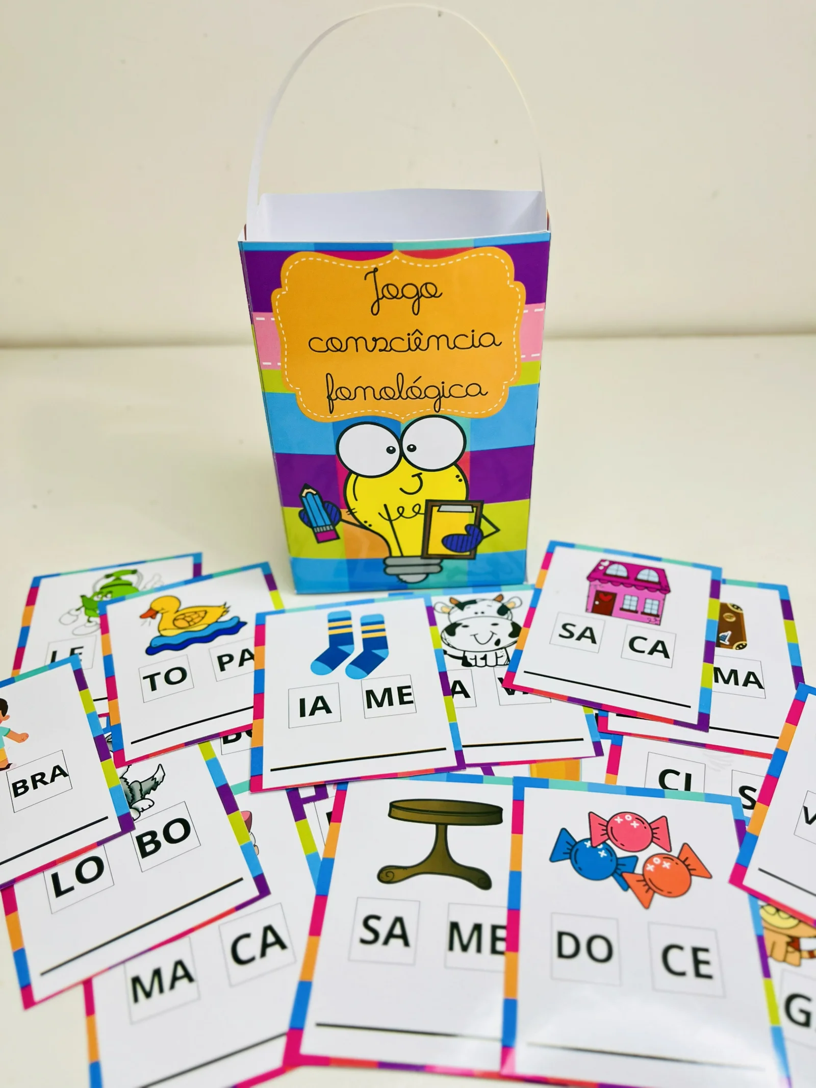 Jogo Consciência Fonológica – Sílaba Desembaralhada — Alfabetização para Educação Infantil: O arquivo “Jogo Consciência…