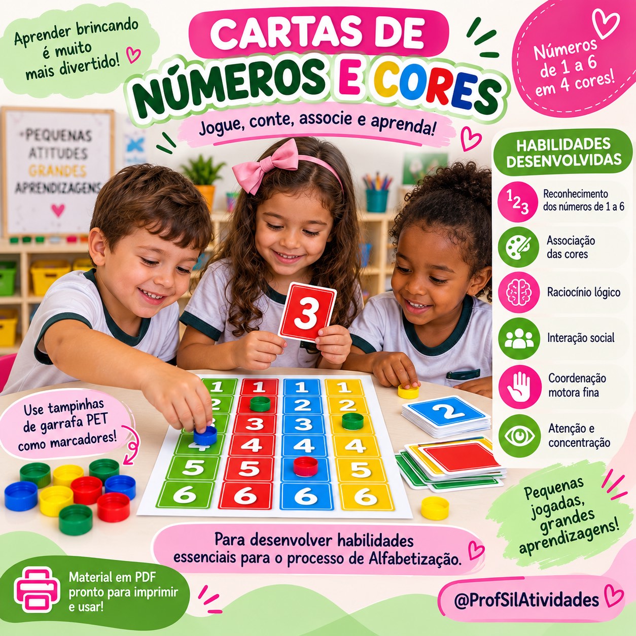 Jogo - Corrida das Cores e dos Números 1-6 — amostra 2: Para desenvolver habilidades essenciais ao processo de… Jogo - Corrida das Cores e dos Números 1-6 — amostra 2: Para desenvolver habilidades essenciais ao processo de…