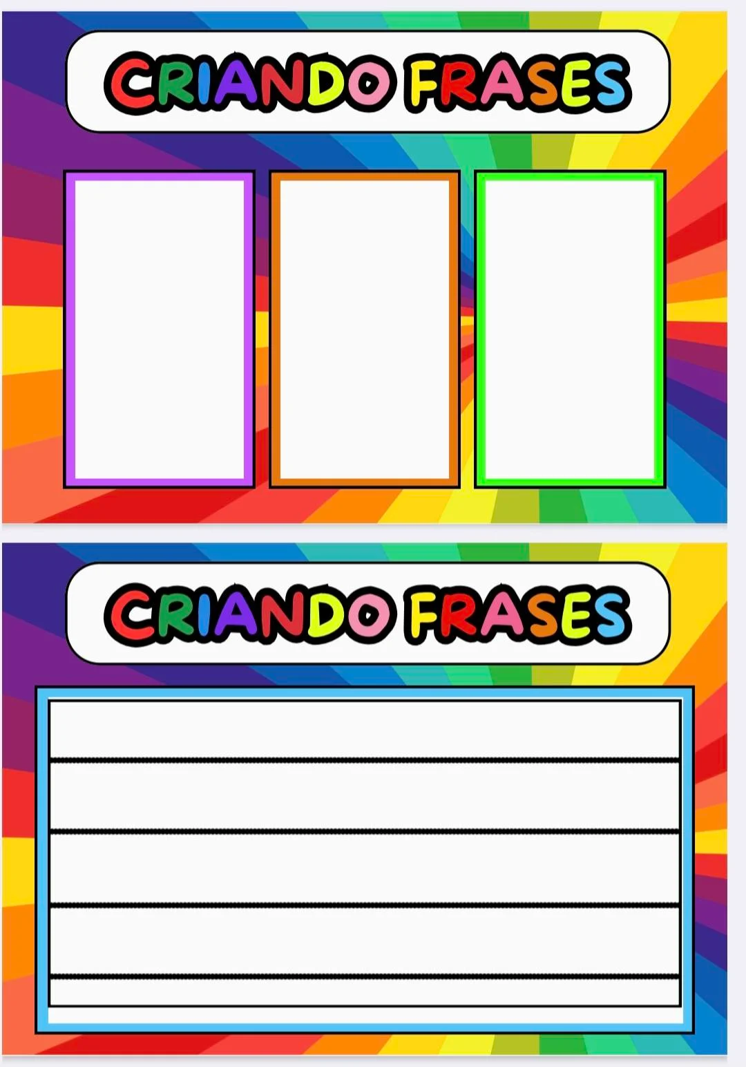 📚 ✨ Jogo Criando Frases - PDF para imprimir e ajudar a estruturação textual dos alunos 📚✨ — amostra 6: Aprender a… 📚 ✨ Jogo Criando Frases - PDF para imprimir e ajudar a estruturação textual dos alunos 📚✨ — amostra 6: Aprender a…